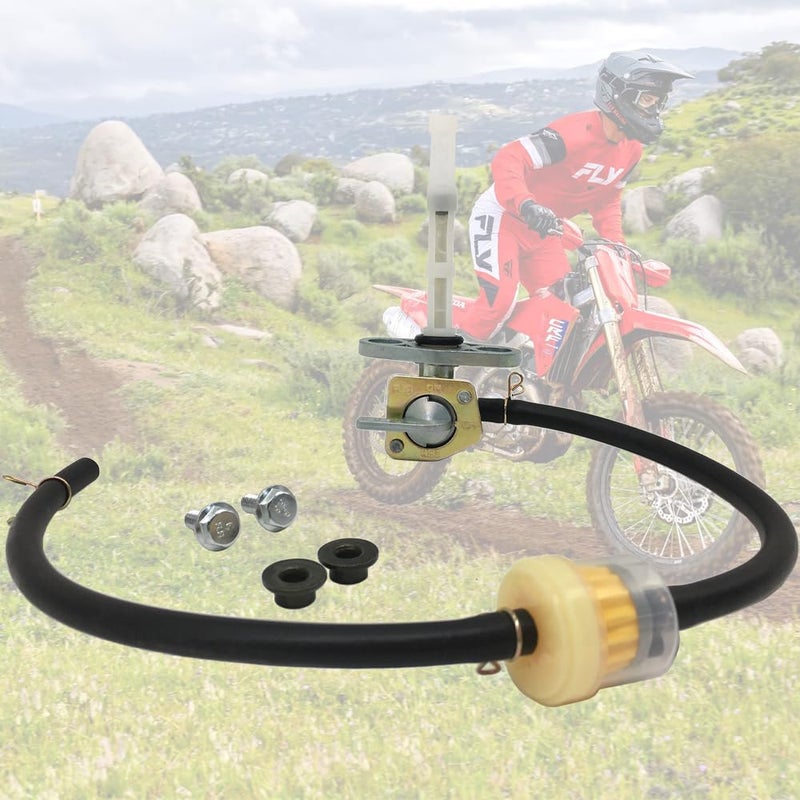 SPNUVR Motorcycle Fuel Petcock Gas Oil Fuel Filter Fit for Honda CRF 50 70 80 100 150 230F XR 200 250 350 400 500 600 650R Fuel Valve Tank Switch 16950-GEL-701 16950-GCF-671 - Image 3